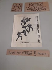 Original Arcade Manual: FINAL FIGHT - CAPCOM - 1989 - Free Shipping!