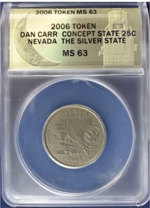 D.Carr 🔥SALE-RARE🔥”Matte ‼️Finish “2006 Nevada State Quarter‼️🔥Population-1🔥