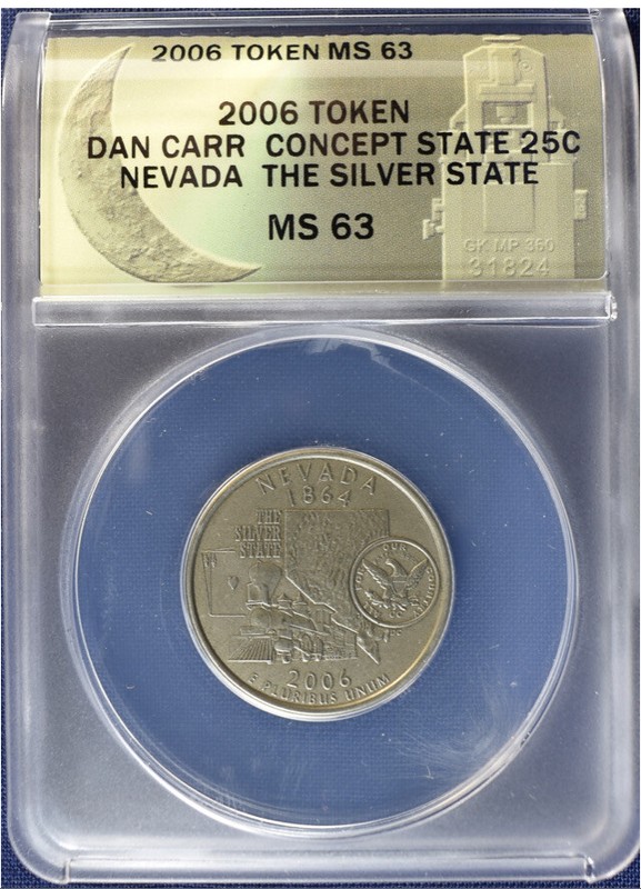 D.Carr 🔥SALE-RARE🔥”Matte ‼️Finish “2006 Nevada State Quarter‼️🔥Population-1🔥