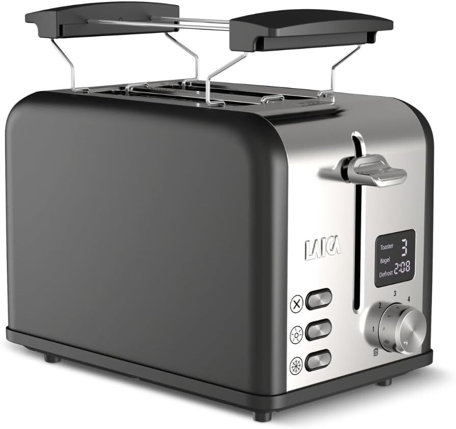 ISEO Tostapane Digitale 2 Fette: Toast Perfetti con Fessure Extra L