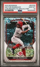 Hector Rodriguez 2023 Bowman Chrome Speckle Refractor Card /299 #BCP-95 PSA 10
