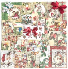 Christmas Scrapbook Paper Christmas Junk Journal Supply Quotes Ephemera XA45