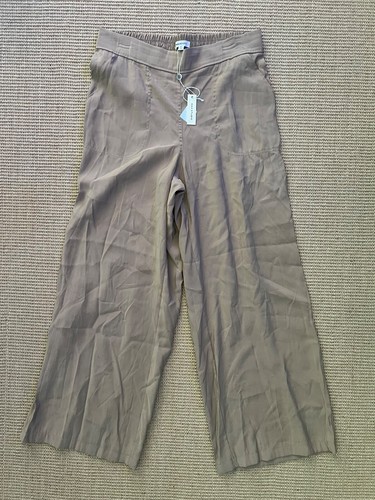 Max Studio Khaki Wide Leg Pants with Pockets Size XL
