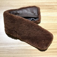 Brown lamb fur collar Detachable sheepskin wool collar Top Gun accessories