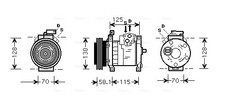 AVA QUALITY COOLING CRAK094 Kompressor, Klimaanlage für CHRYSLER