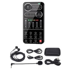 For KTV Sound Card Portable Mixer with Reverb Mode 13 Electronic Sound Modes