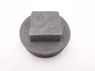 Anvil 0318902723 4'' Malleable Cast Iron Square Head Plug