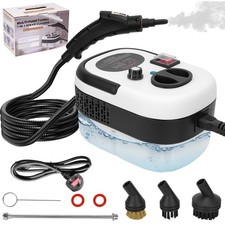 Foandbevi Steam Cleaners, 2500W Cleaner Handheld with 6 Black White