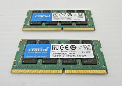 Crucial 32GB (2x 16GB) CL15 DDR4-2133 1.2V Laptop RAM