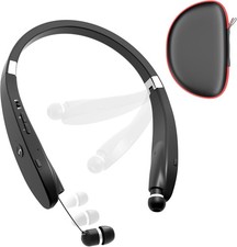 Bluetooth Neckband Headphones Foldable Wireless Lightweight Neck Headset wit