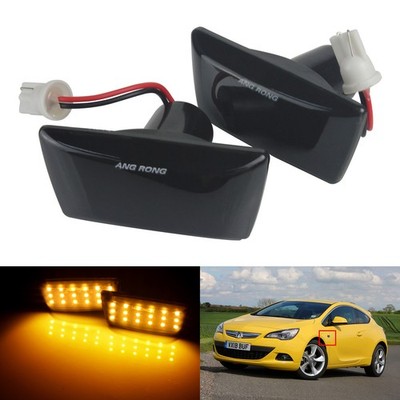 2x LED SEITENBLINKER schwarz für Opel Astra J (GTC) Astra H Corsa D/E Insignia A
