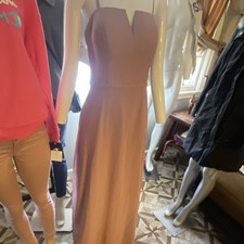 Blush Pink Sleeveless Formal Bridesmaid Dress Elegant Evening Gown