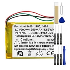 Battery 361-00019-16 For Garmin Nuvi 1400 1450 1450T 1490 1490T Pro GPS 1250mAH