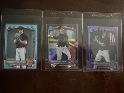 2025 Bowman 1st Draft Antonio Jimenez Black /10, Mitch Voit /250, Kussow /499