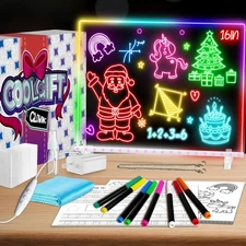 16 Led Drawing Board for Kids with 18 Tracing Pages - 4 Modes  Acrylic Led No...