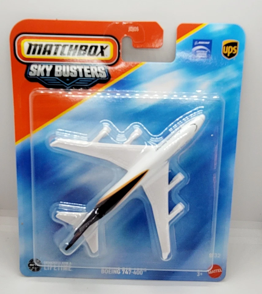 Nuevo avión de juguete Matchbox Boeing 747-400 UPS White Sky Busters 2025 Foto 3 de 3