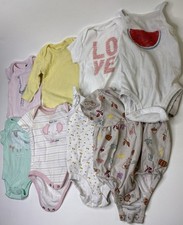 Baby Girl Animal  pumpkin 3/6 Month Bodysuits Lot Of 8