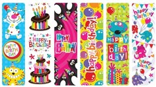 Happy Birthday Bookmarks 100 PCS Assorted Kids School Raymond Reading