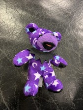 Grateful Dead Bear Liquid Blue Dark Star Plush Small Purple Black Rock Teddy