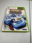 Sonic & All-Stars Racing Transformed Bonus Ed. (Microsoft Xbox 360, 2012) TESTED