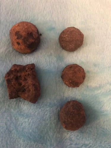 One lot Civil War grapeshot and cannonball, Franklin￼