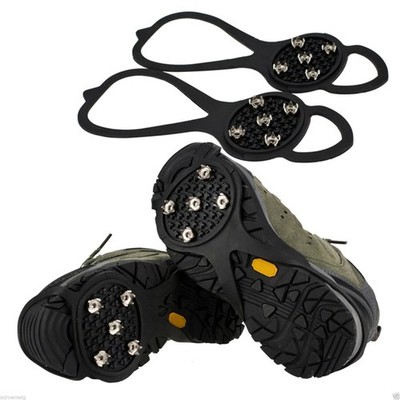 Kürbisform Gummi Eiskralle Schuhüberzieher, rutschfest, 5 Zähne, für Schnee & Eis