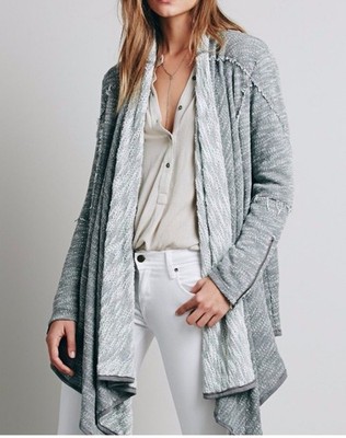 Free People In the Loop Open Front Asymmetric Oversized Cardigan size S