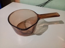 Corning Ware Vision France Milk Pan 5 In Diameter Amber Glass