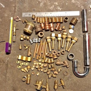 15 lb.Brass ,Copper parts,Elbows,,p trap,plumbing fixture Valve Fittings Lot