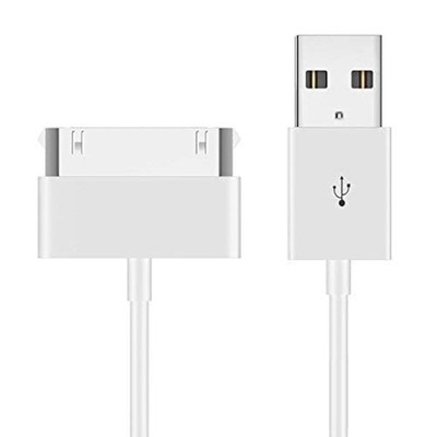 White 30-Pin USB Charging & Sync Cables   3.3 Foot   Compatible with iPhone 