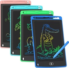 4 Pack LCD Writing Tablet for Kids, 8.5 Inch Colorful Doodle Board Drawing Table