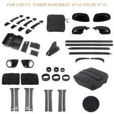 Black Center Console Accessorie Kit Cover Trim For Silverado Gmc Avalanche 07-13