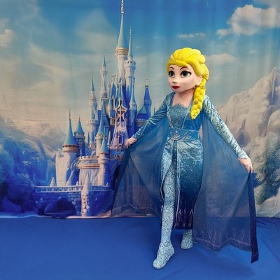 3D Elsa Frozen Mascot Costume   3D Elsa Frozen Maskottchen Kostüm Handmade