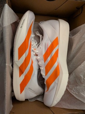 Adidas Adizero Adios weiß orange Laufschuhe in Größe 10 brandneu im Karton