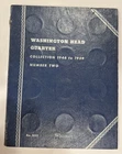 35 Washington Silver Quarters Whitman Album 1946-1959 Complete Except 1955-D