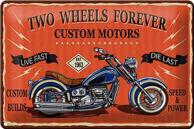 Schild Blech Retro -Made in Germany- 30x20cm Retro Motorrad custom motors Metall