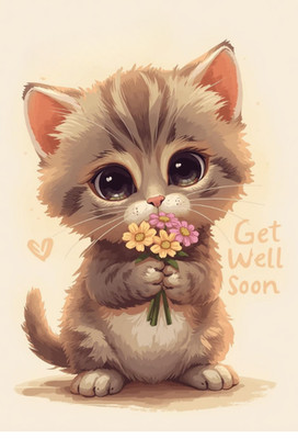 Gute Besserung Karte Katze Hund Get Well Soon Genesungskarte Aufmunterungskarte
