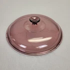 PYREX Corning Vision 10" Cranberry Glass Replacement Lid Vintage