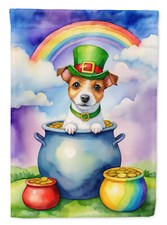 Jack Russell Terrier Saint Patrick's Day Flag