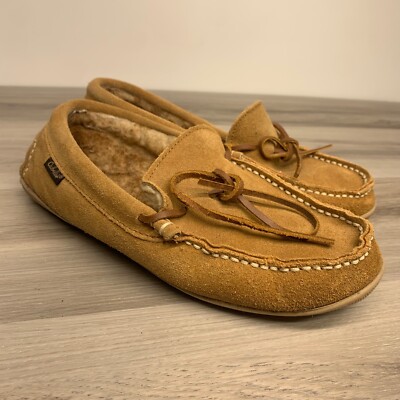 Cabelas Women s Size 9M Moccasins Slippers Lined Beige House Shoes