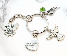 "Angels watching over me" Memorial Keyring Funeral Gift Sympathy Gift