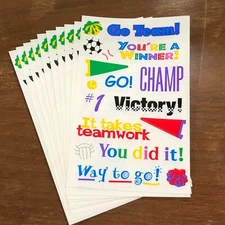 10 Mrs Grossmans Teamwork Captions Stickers Sports Go Team Victory Champion Ball
