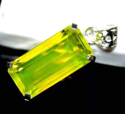 Certified 95 Ct + Natural Opal 925 Solid Silver Pendant Loose Gemstone