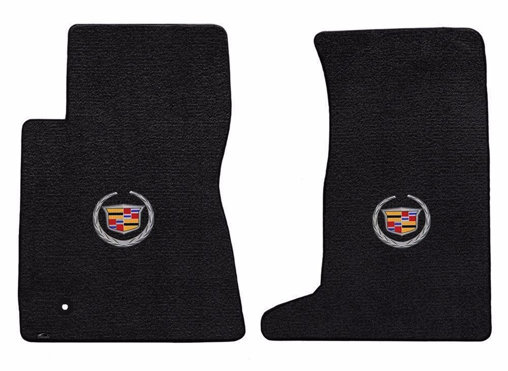 NEW! BLACK FLOOR Mats 20112014 Cadillac CTS Coupe Silver Crest logo AWD Pair eBay