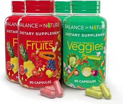 4 Bottles, 180 Fruits and 180 Veggies - Whole Food Supplement with Superfood-OEM