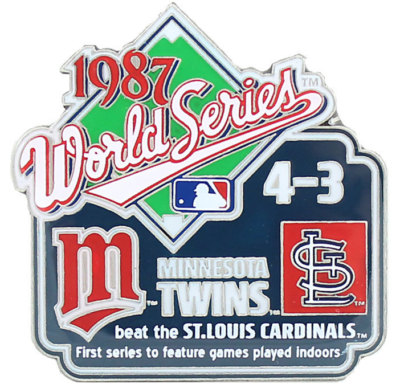 1987 World Series Commemorative Pin - Twins vs. Cardinals - Limited 1,000