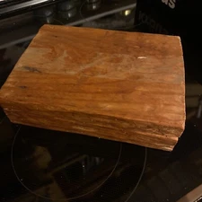 primitive early? hinges chiseled wood box - flask liquor hideaway? book? rustic