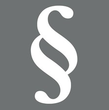 Paragraf biały 30cm znak symbol prawo prawnik kancelaria naklejka tatuaż dekoracja