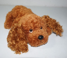 VTG 1990s Russ Scotch Cocker Spaniel Plush Brown Dog Beanie 10" Long