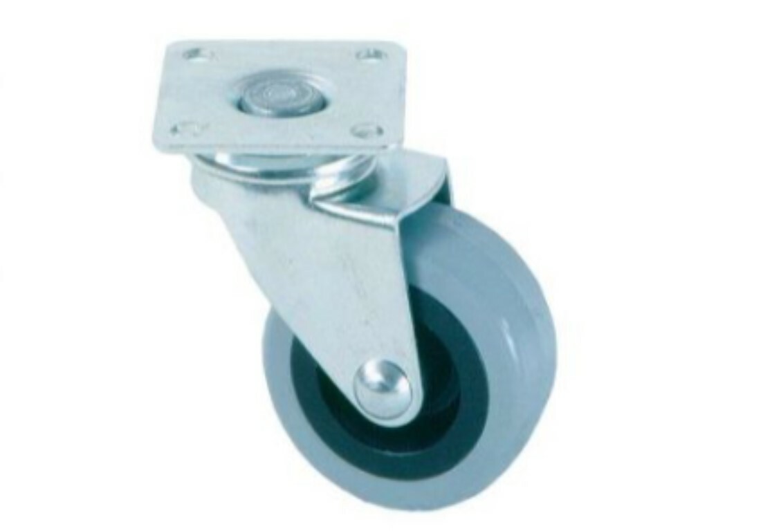 SUKI INTERNATIONAL - RUOTA ORIENTABILE CON PIASTRA GIREVOLE 75MM - COLORE GRIGIO